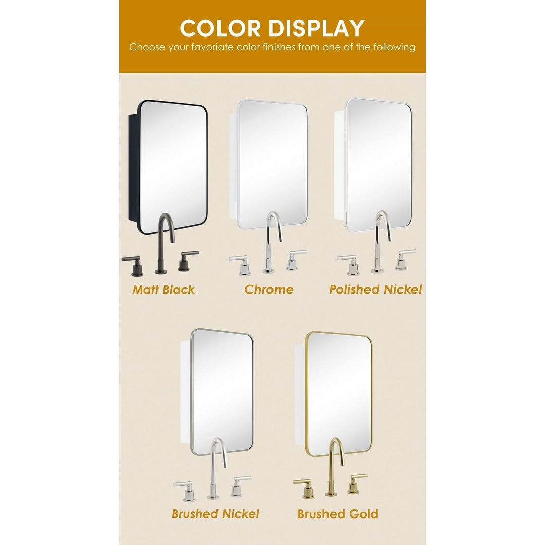 Armoire à pharmacie encastrée ou en saillie TEHOME Garnes avec étagères réglables