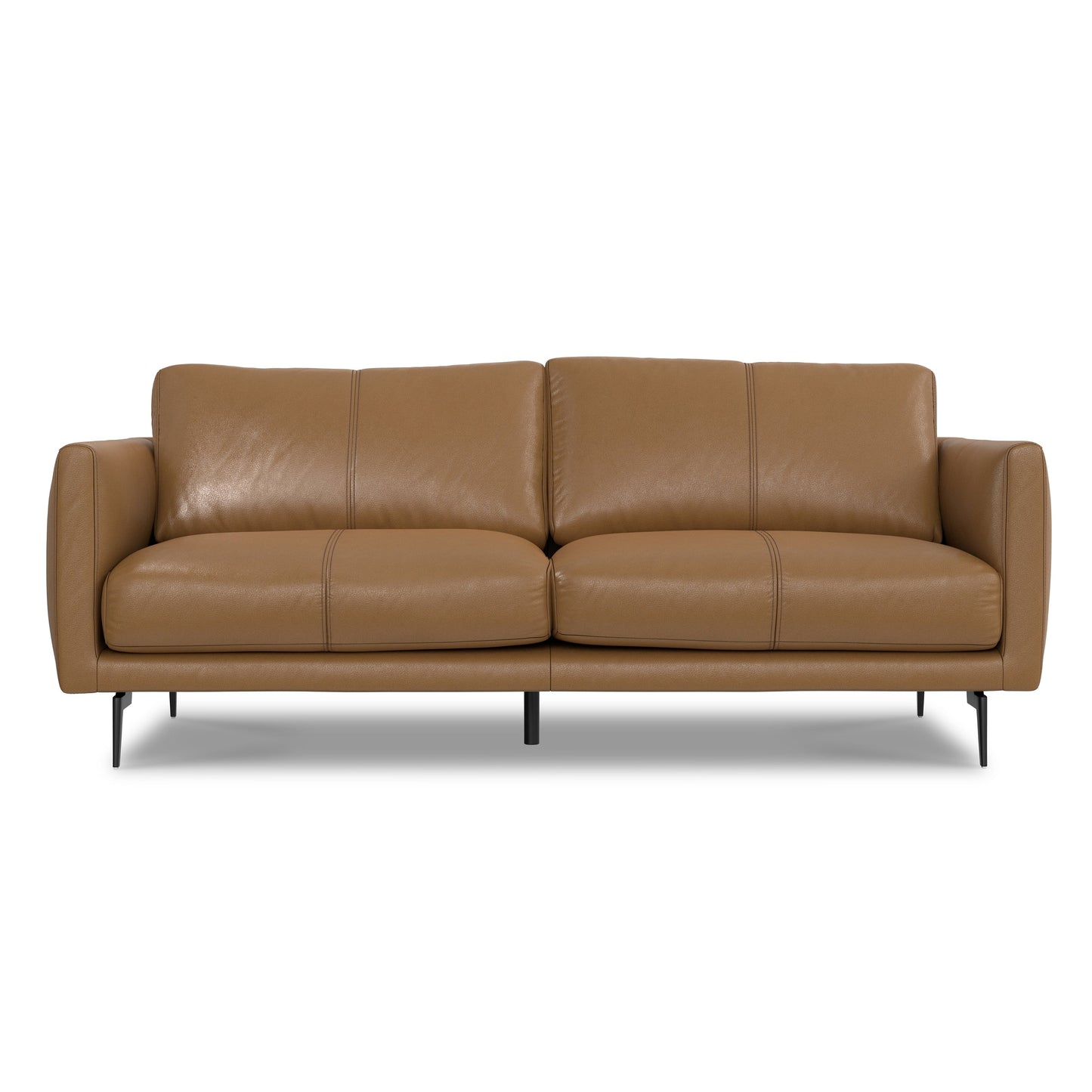 Canapé WYNDENHALL Danbury Modern Mid-Century 81 en cuir véritable