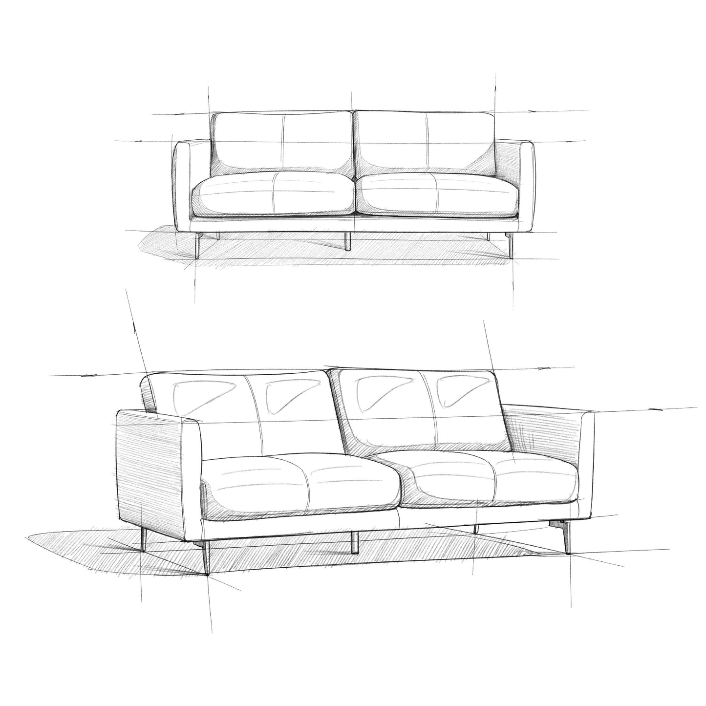 Canapé WYNDENHALL Danbury Modern Mid-Century 81 en cuir véritable