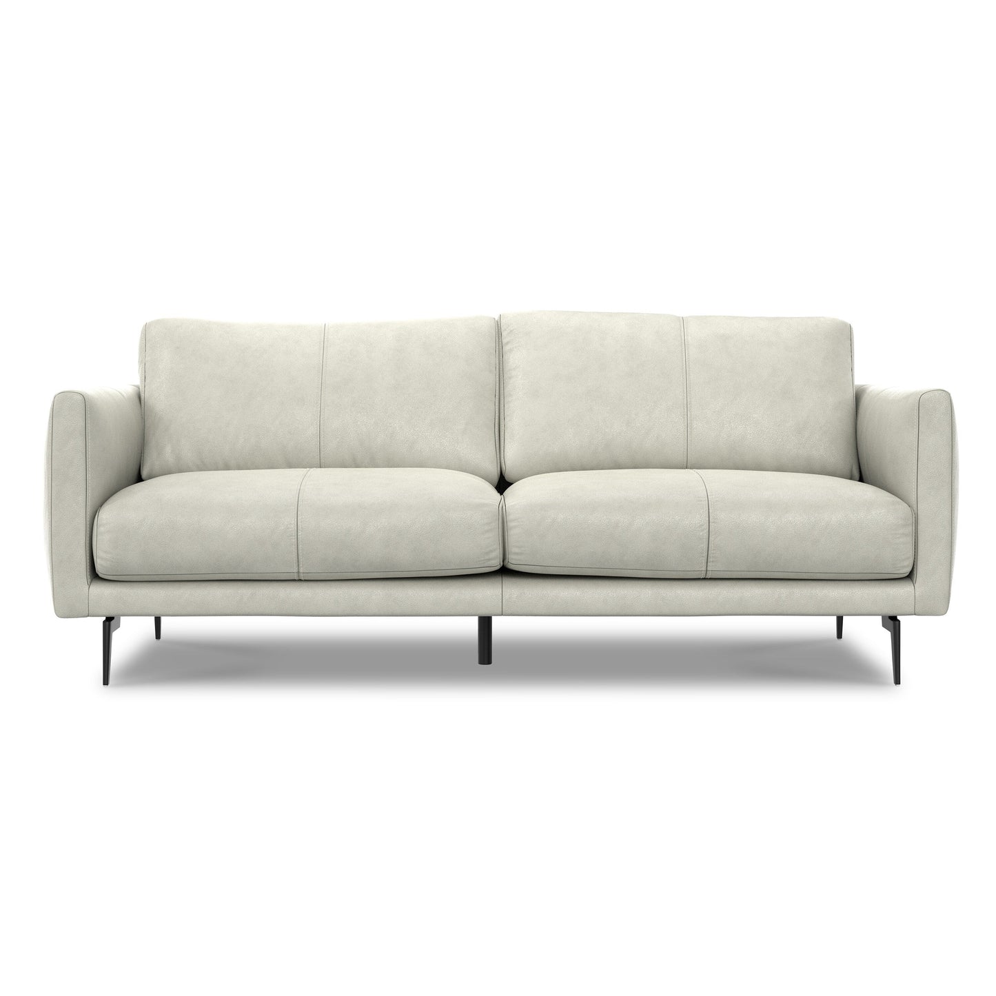Canapé WYNDENHALL Danbury Modern Mid-Century 81 en cuir véritable