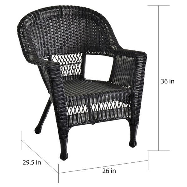 Ensemble de conversation 4 pièces pour patio en osier