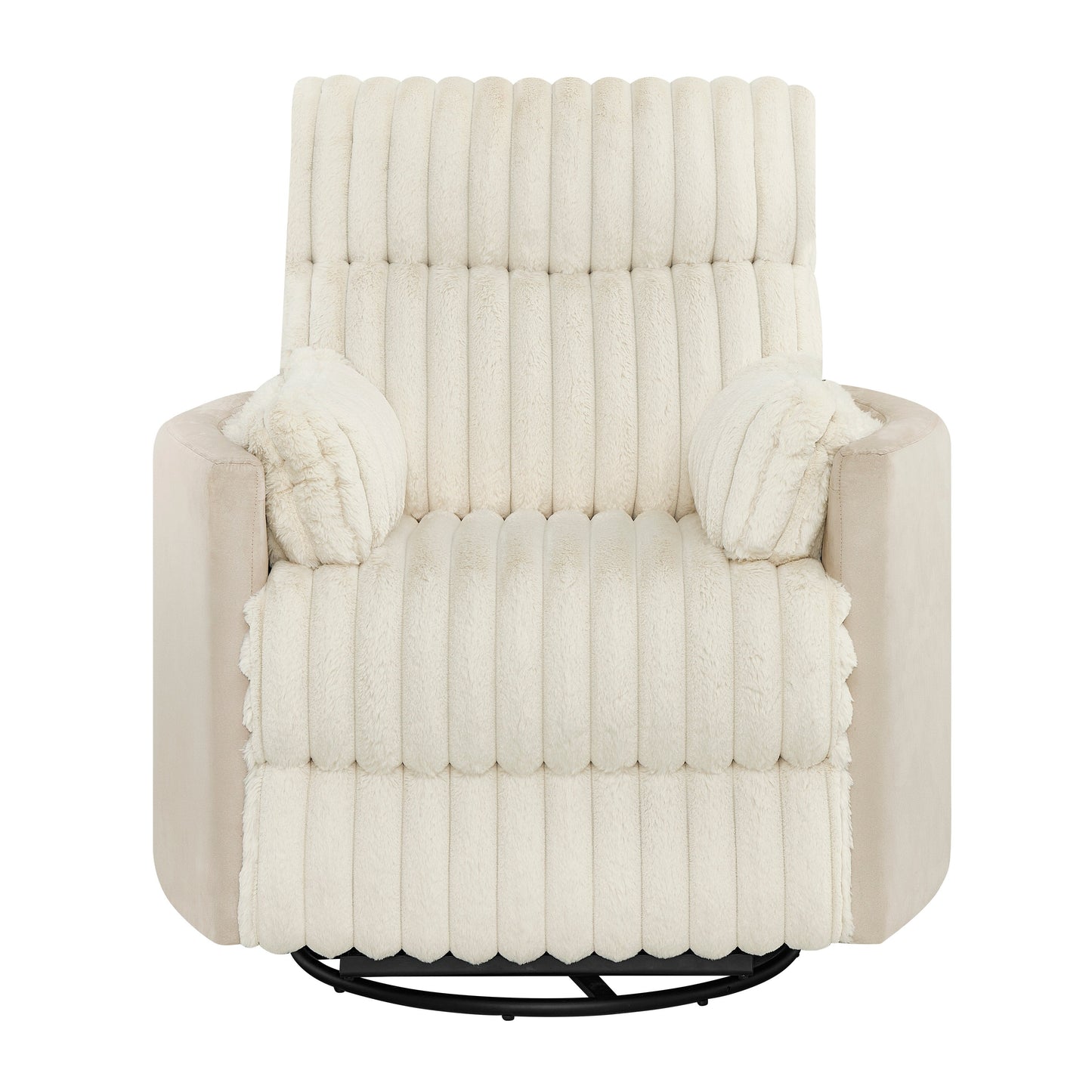Fauteuil inclinable manuel en velours côtelé à larges baleines