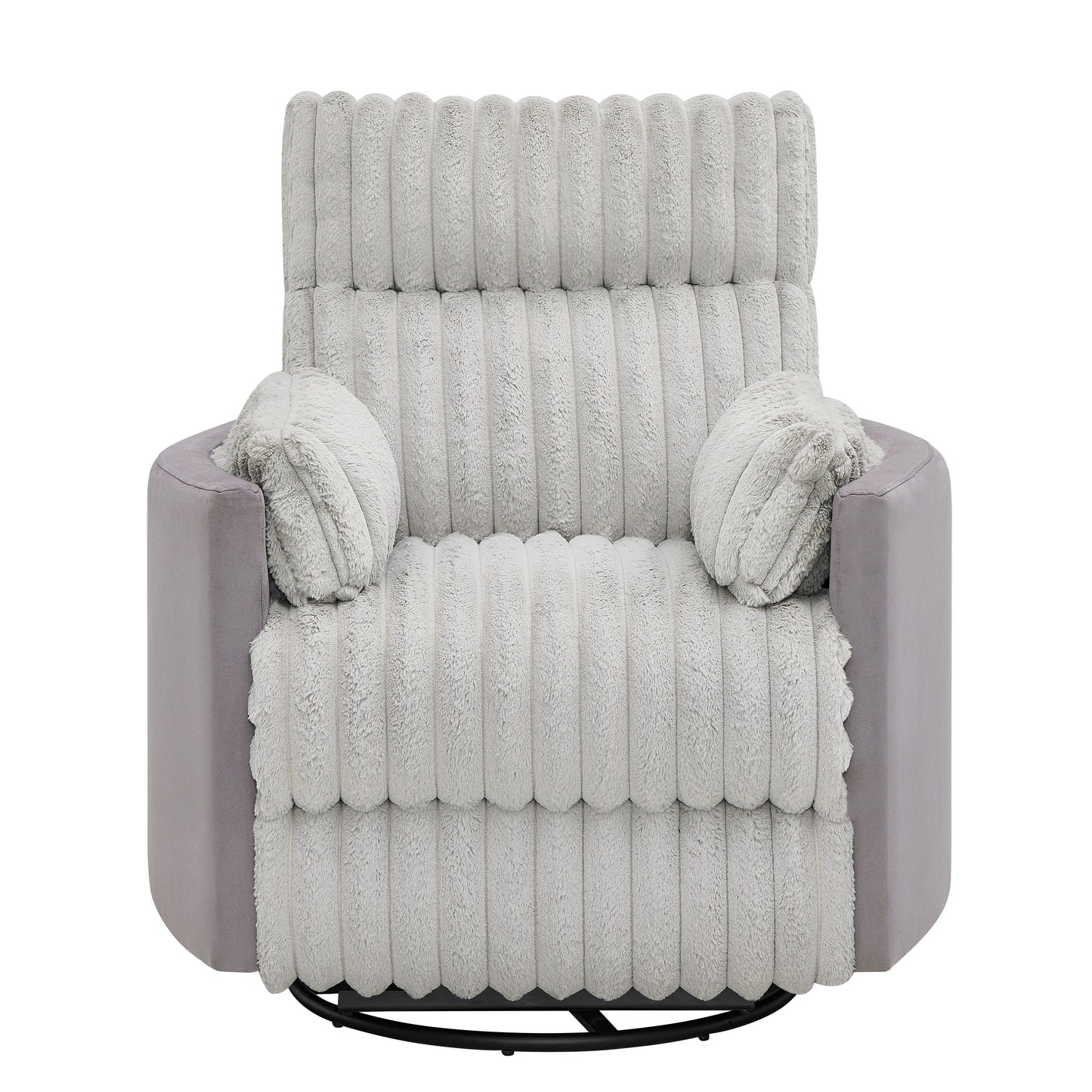Fauteuil inclinable manuel en velours côtelé à larges baleines