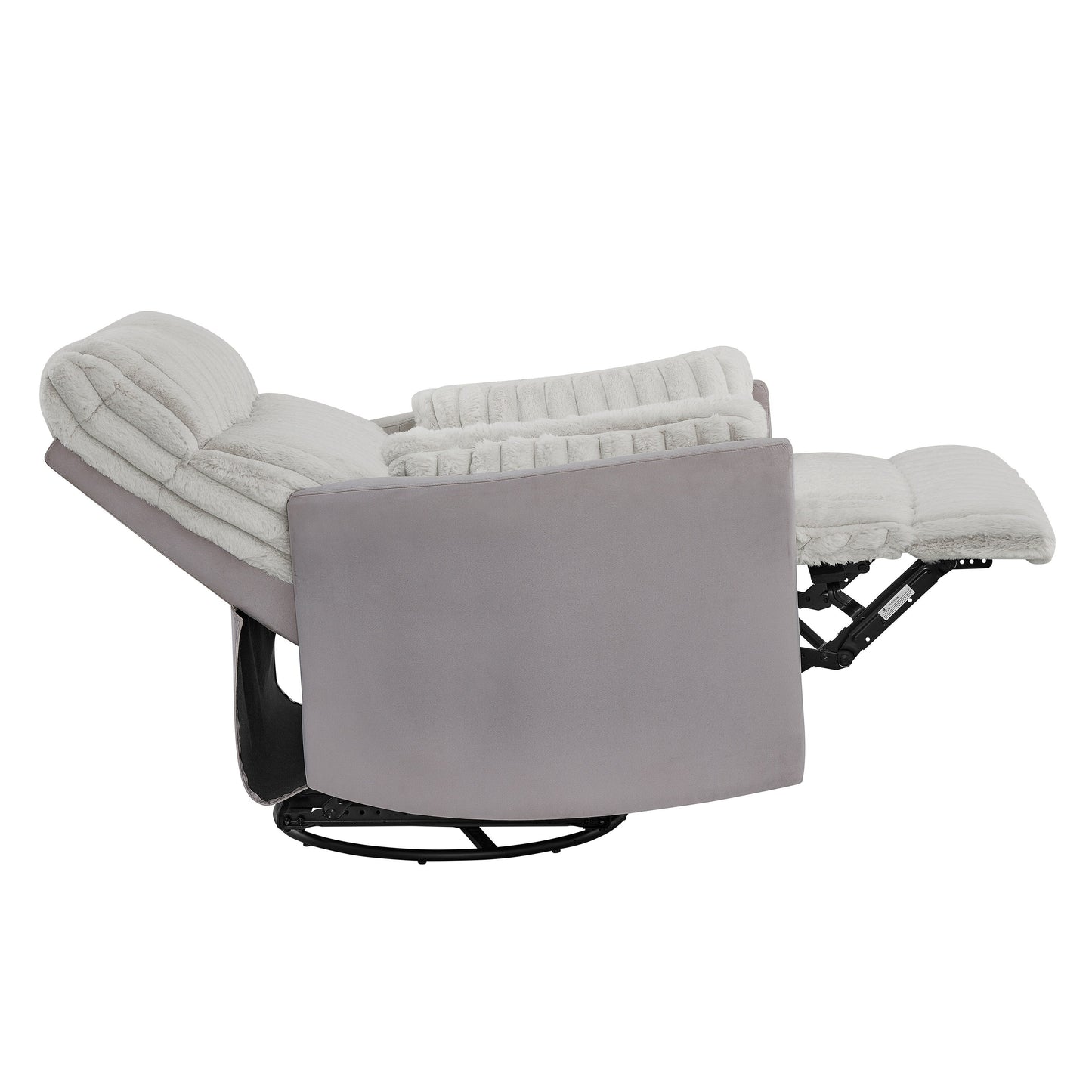 Fauteuil inclinable manuel en velours côtelé à larges baleines