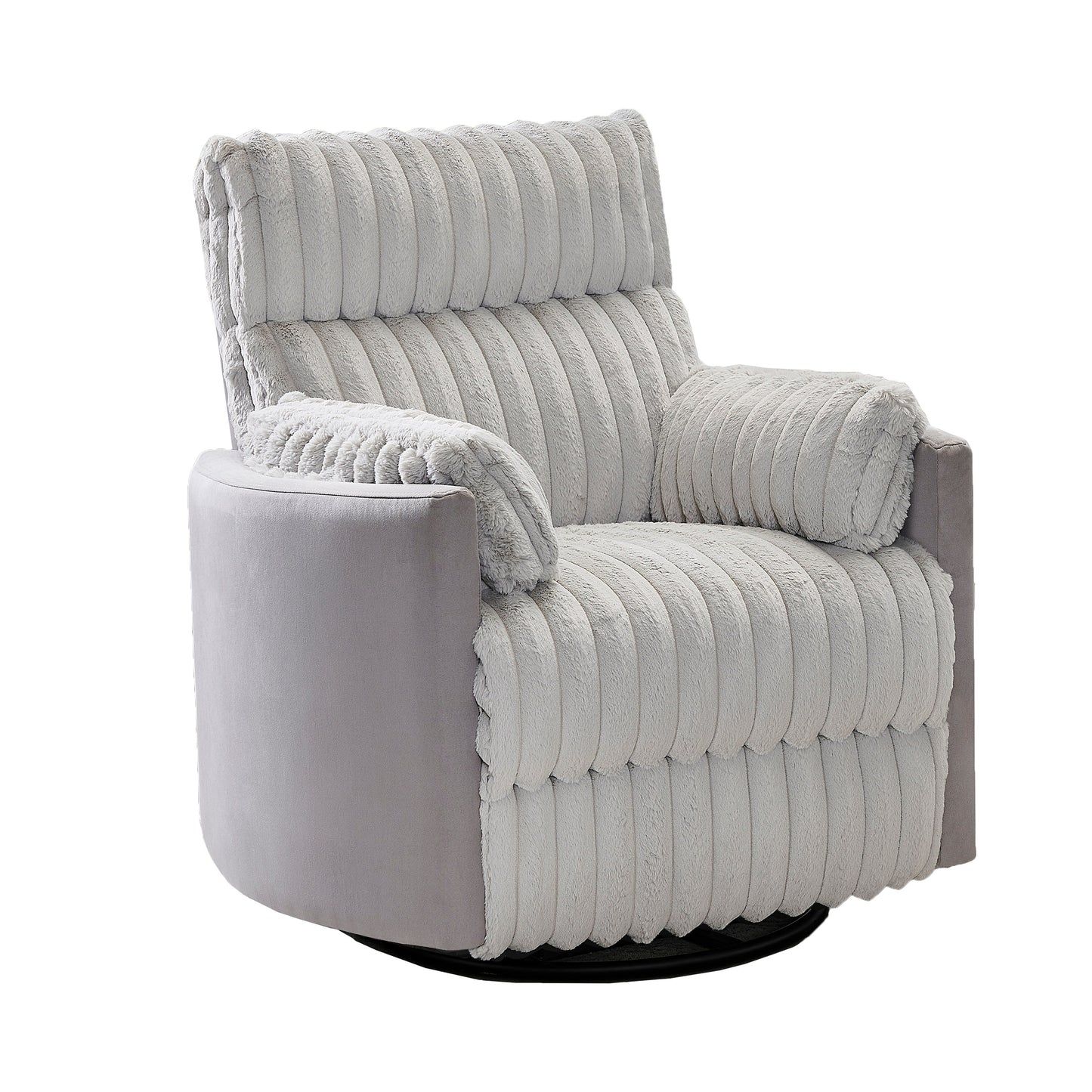 Fauteuil inclinable manuel en velours côtelé à larges baleines