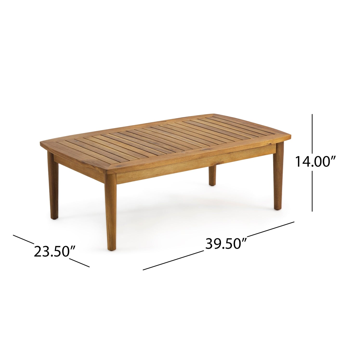 Salon de jardin Willowbrook en bois d'acacia 4 places par Christopher Knight Home