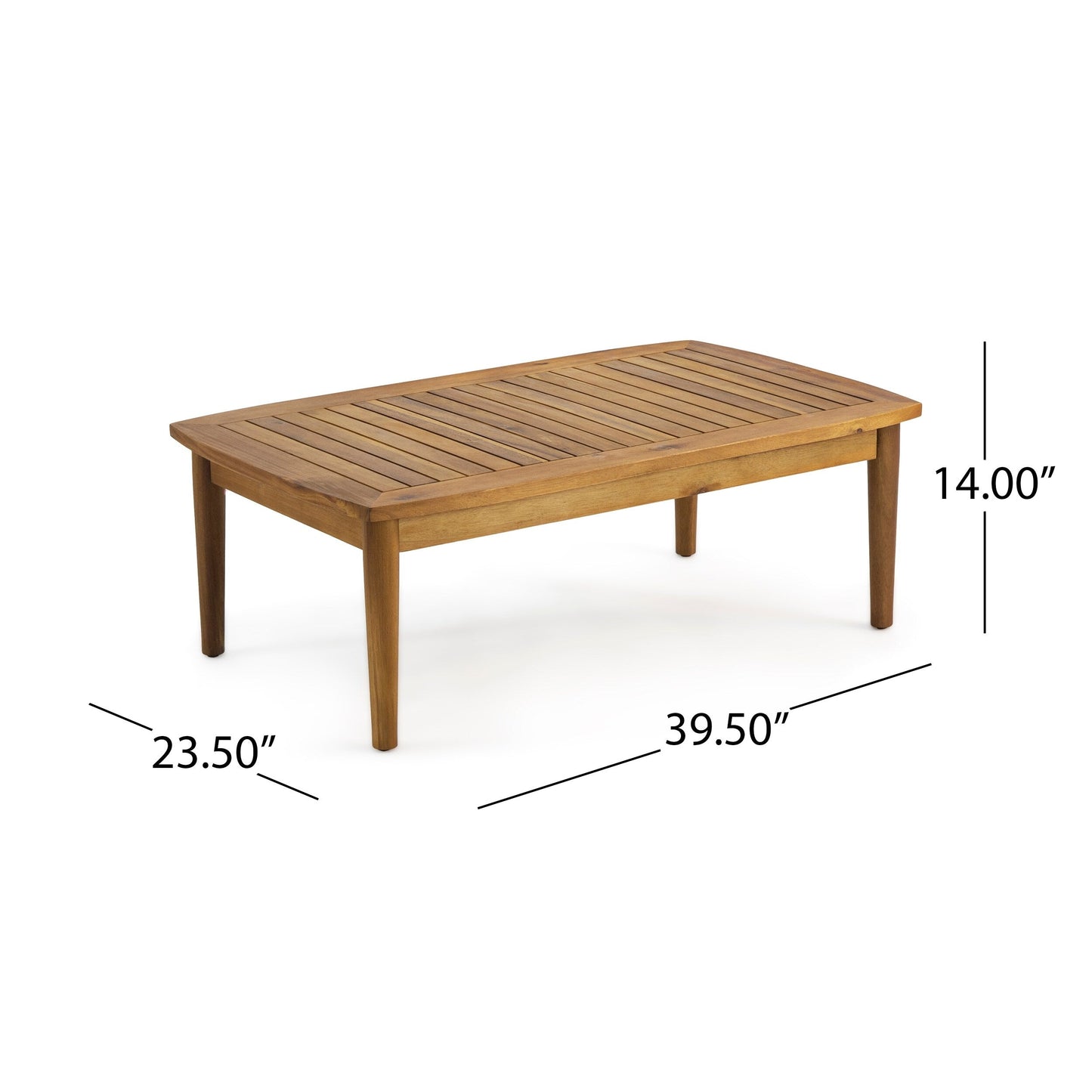 Salon de jardin Willowbrook en bois d'acacia 4 places par Christopher Knight Home