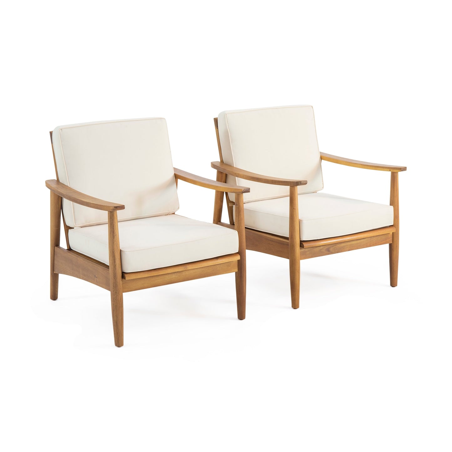 Fauteuil club Willowbrook Wood (lot de 2) par Christopher Knight Home