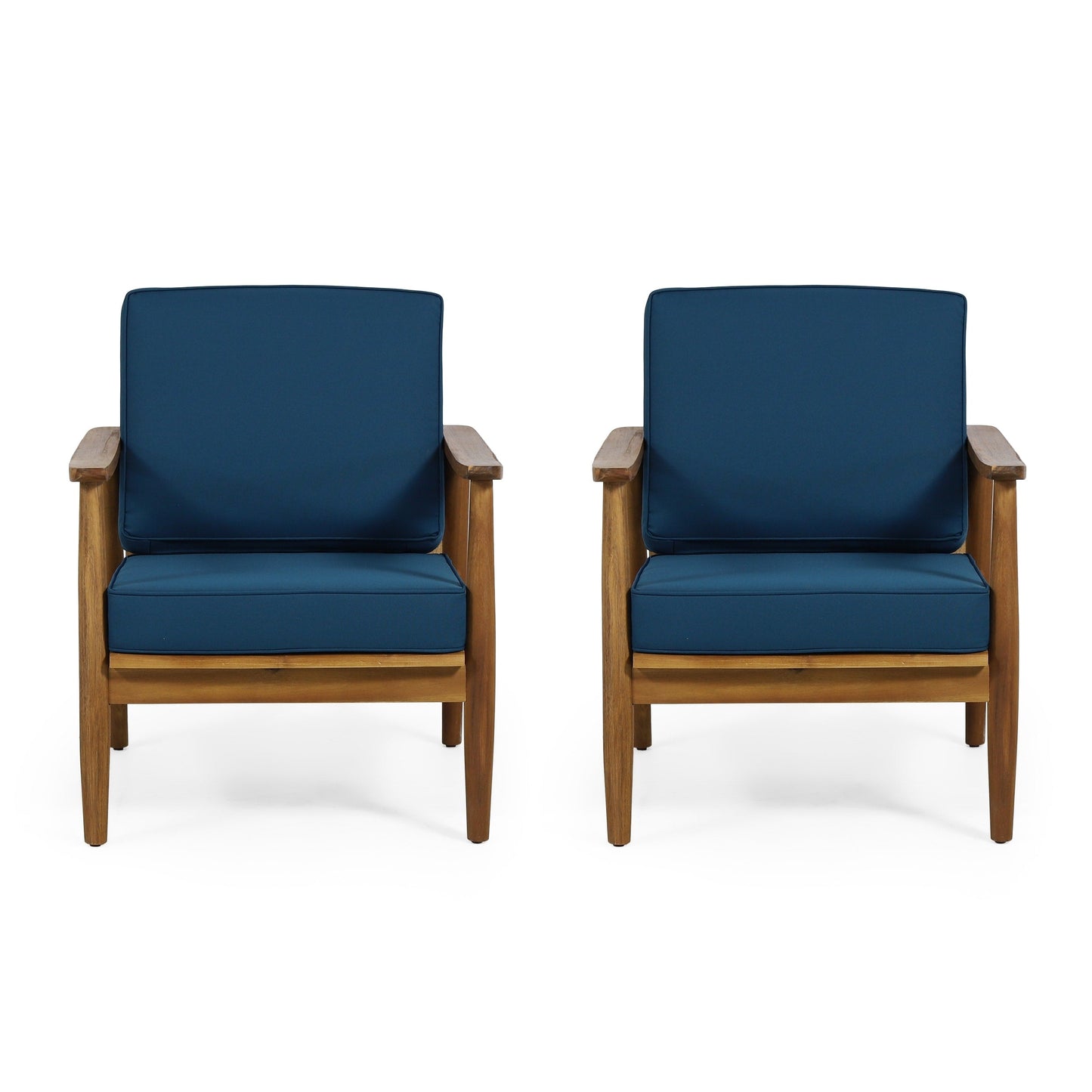 Fauteuil club Willowbrook Wood (lot de 2) par Christopher Knight Home