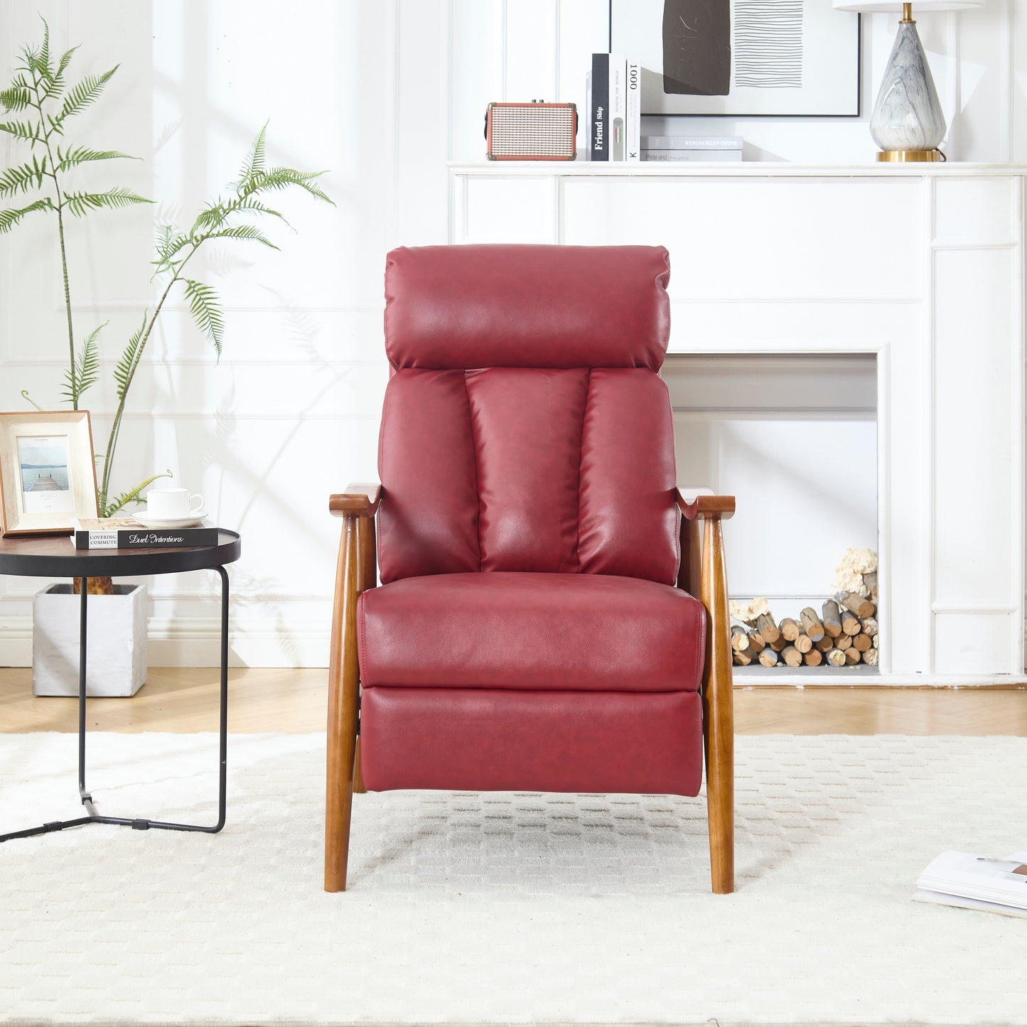 Chaise longue réglable rouge vin 26,38