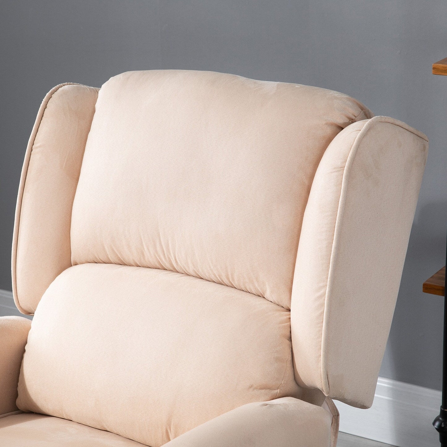 Fauteuil de massage chauffant à oreilles, fauteuil inclinable rembourré vintage avec dossier réglable, télécommande, poche latérale de rangement