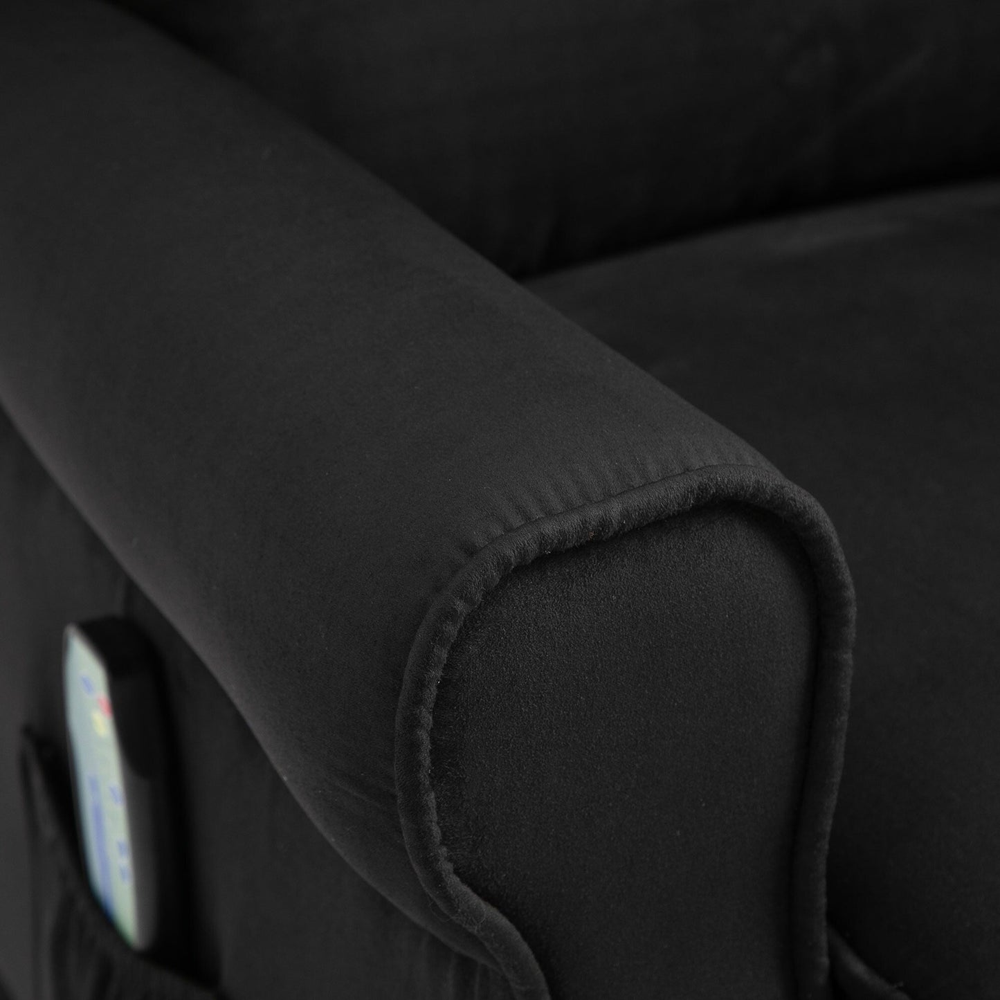 Fauteuil de massage chauffant à oreilles, fauteuil inclinable rembourré vintage avec dossier réglable, télécommande, poche latérale de rangement