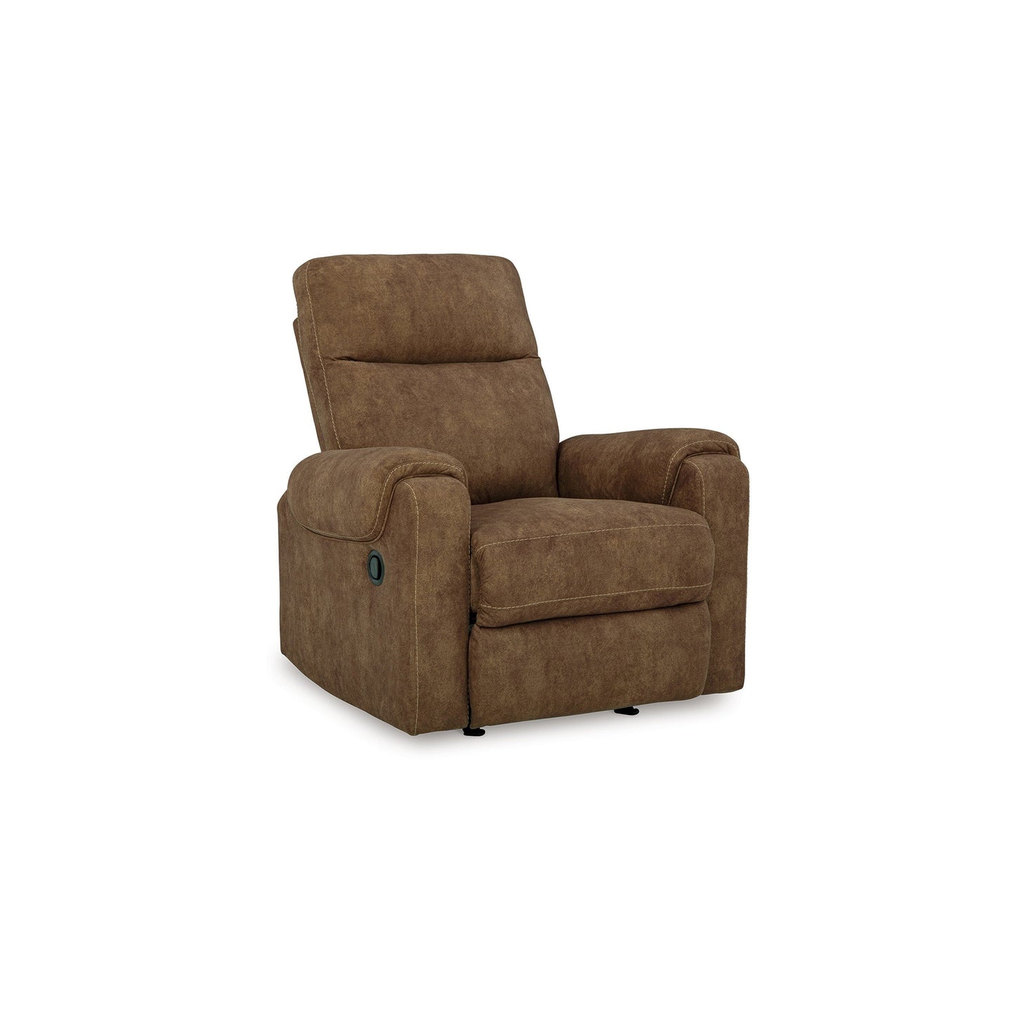 Fauteuil inclinable à bascule manuel Woli, 99 cm, similicuir marron classique