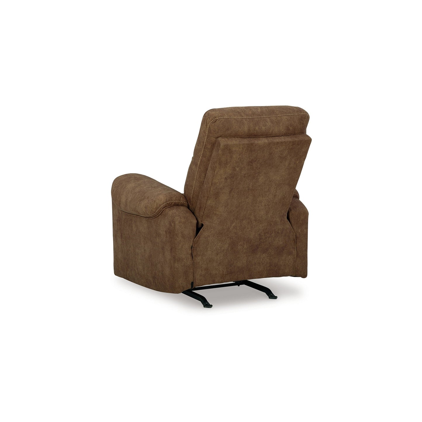 Fauteuil inclinable à bascule manuel Woli, 99 cm, similicuir marron classique