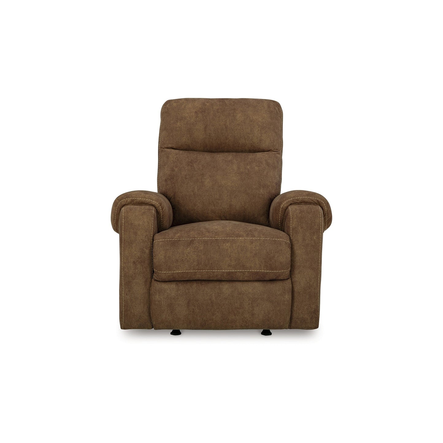 Fauteuil inclinable à bascule manuel Woli, 99 cm, similicuir marron classique
