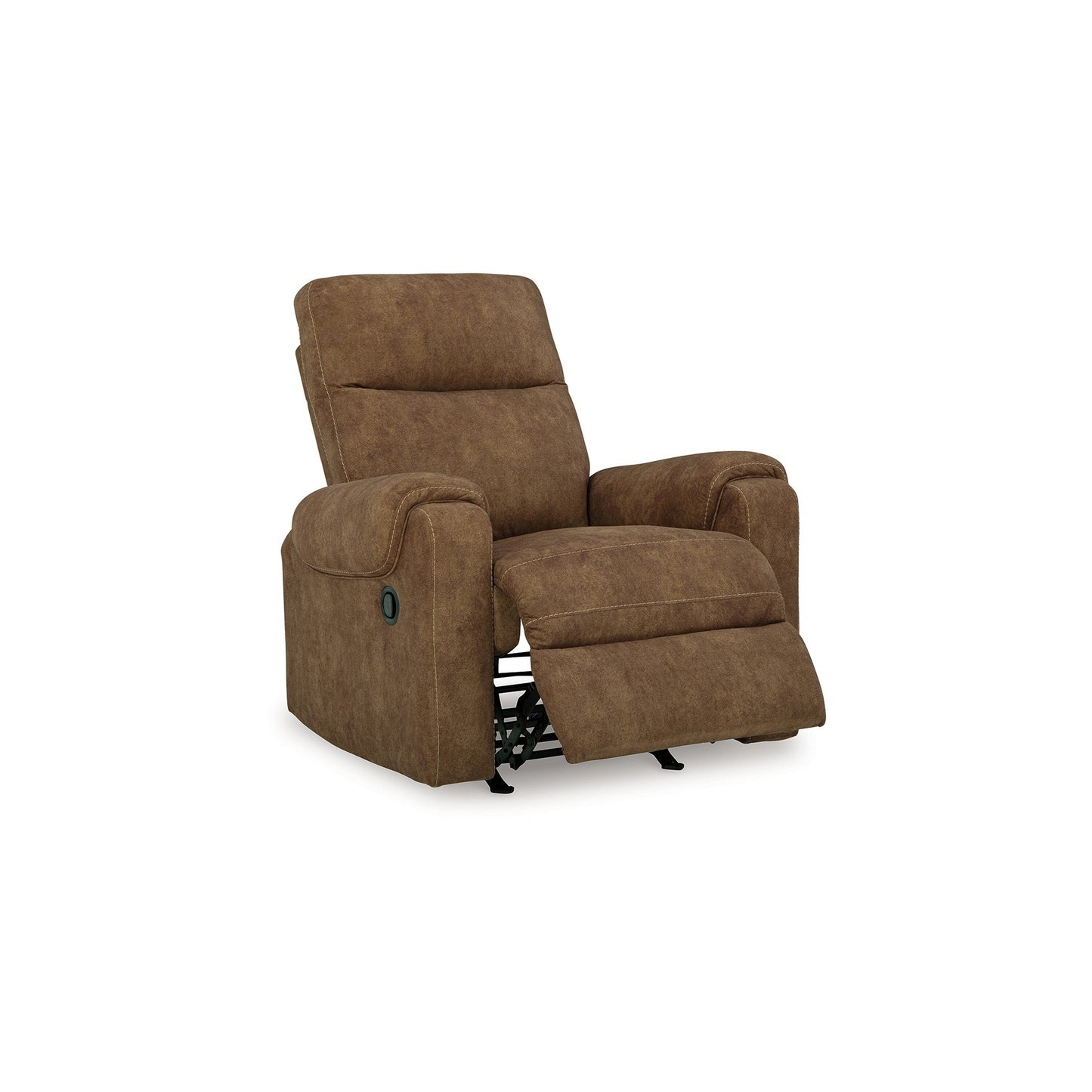 Fauteuil inclinable à bascule manuel Woli, 99 cm, similicuir marron classique