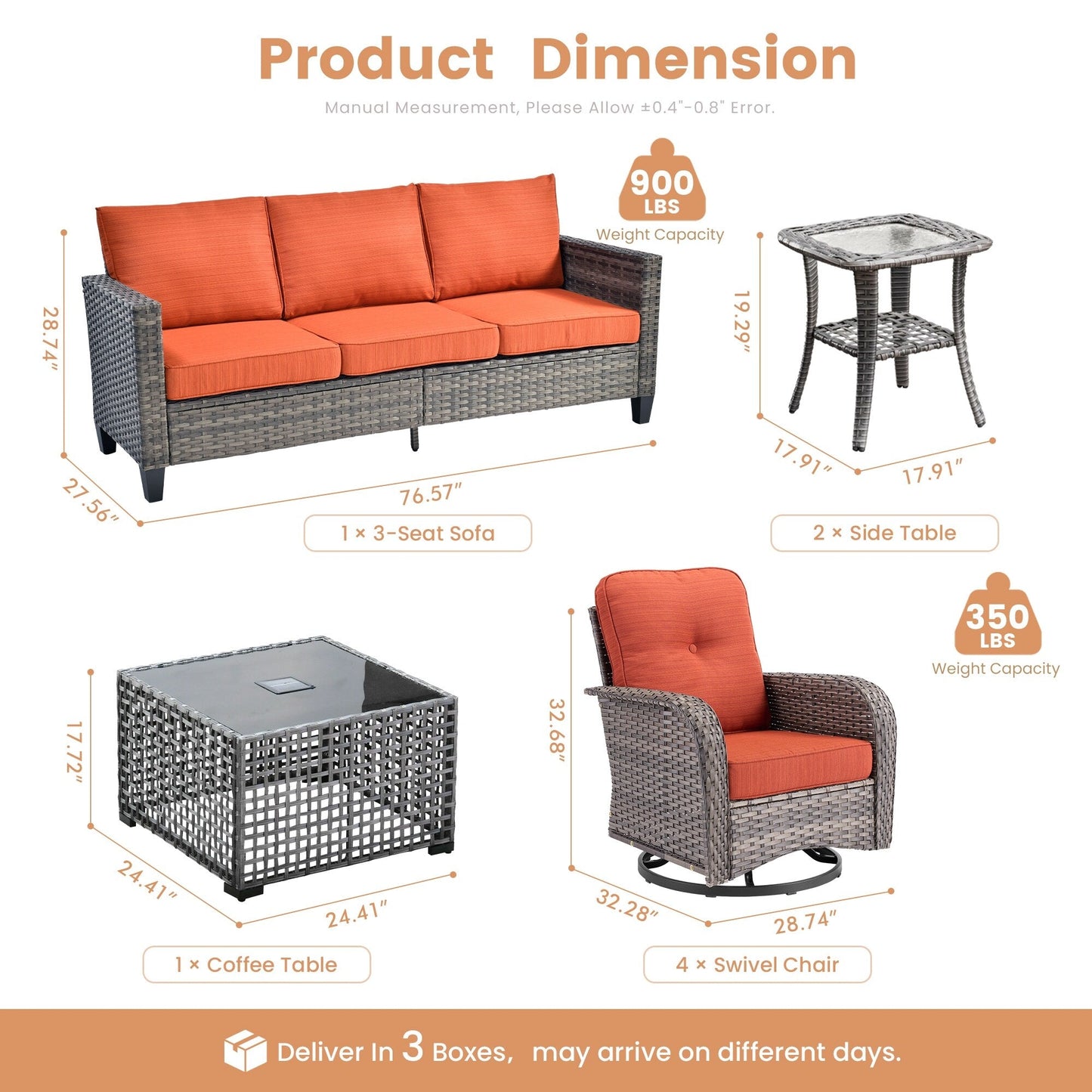 Ensemble de salon de jardin XIZZI en osier gris