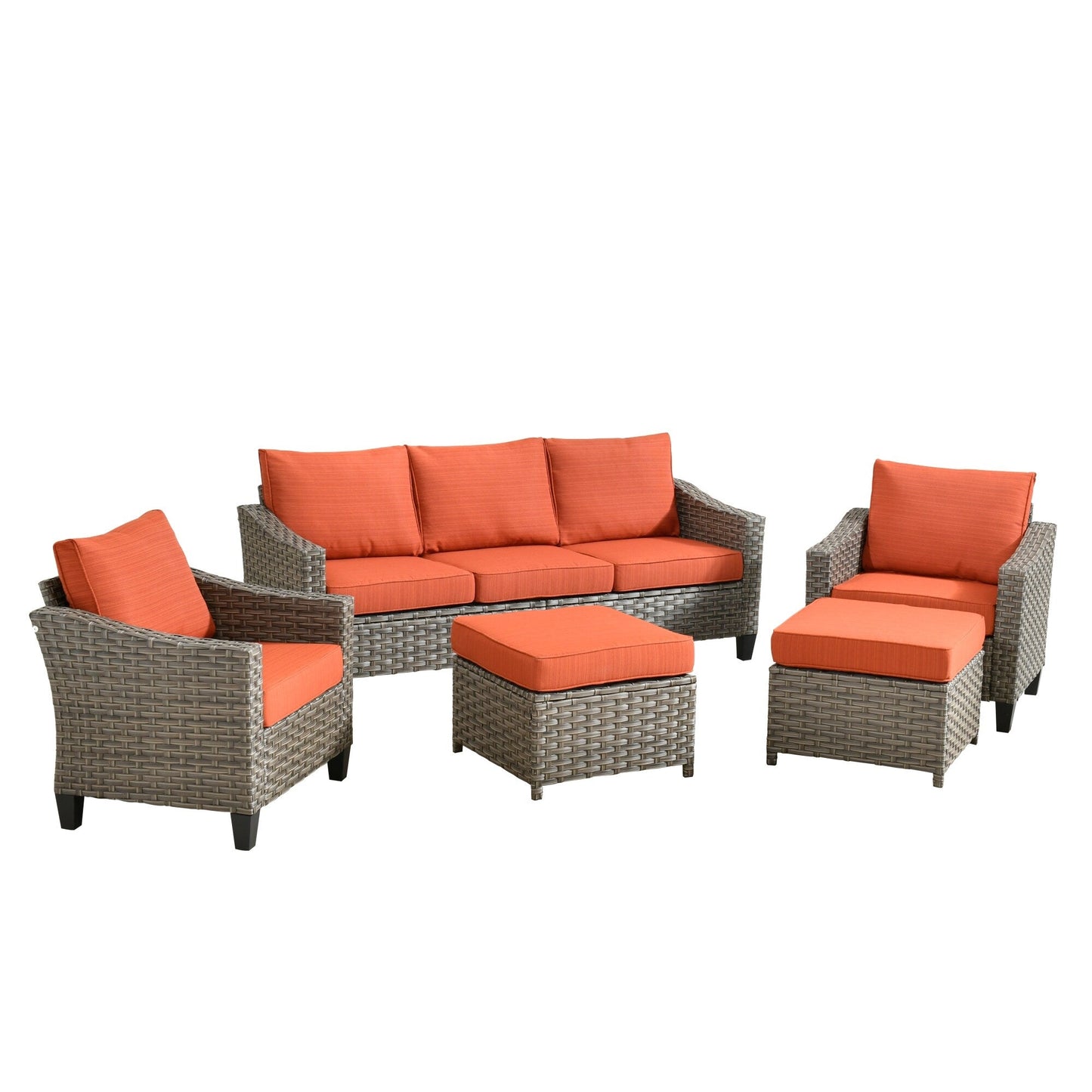 Ensemble de meubles de patio extérieur XIZZI avec table et foyer