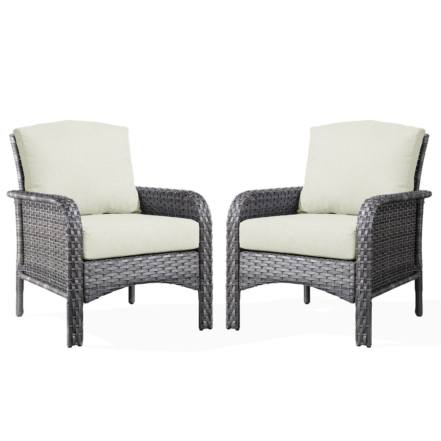 Ensemble de 2 chaises en osier pour meubles de jardin XIZZI