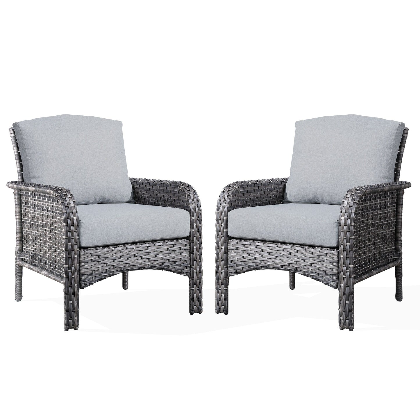 Ensemble de 2 chaises en osier pour meubles de jardin XIZZI