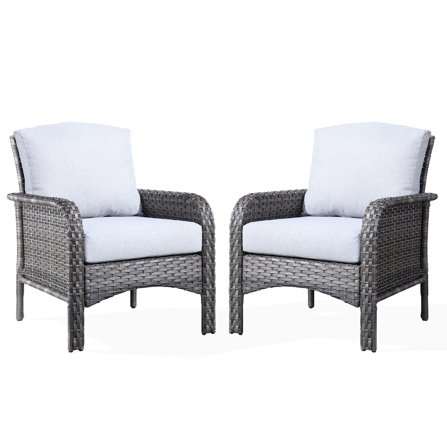Ensemble de 2 chaises en osier pour meubles de jardin XIZZI