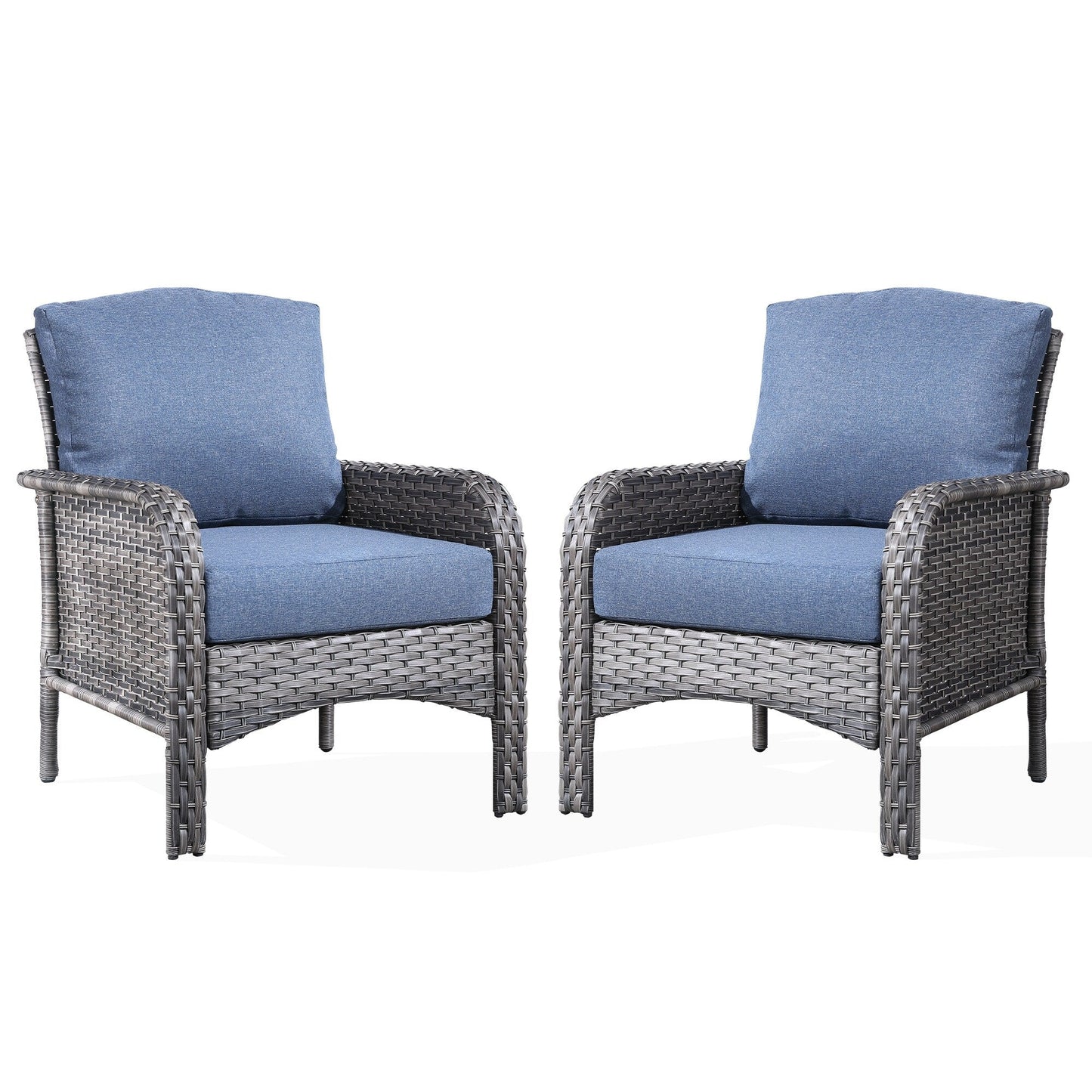 Ensemble de 2 chaises en osier pour meubles de jardin XIZZI