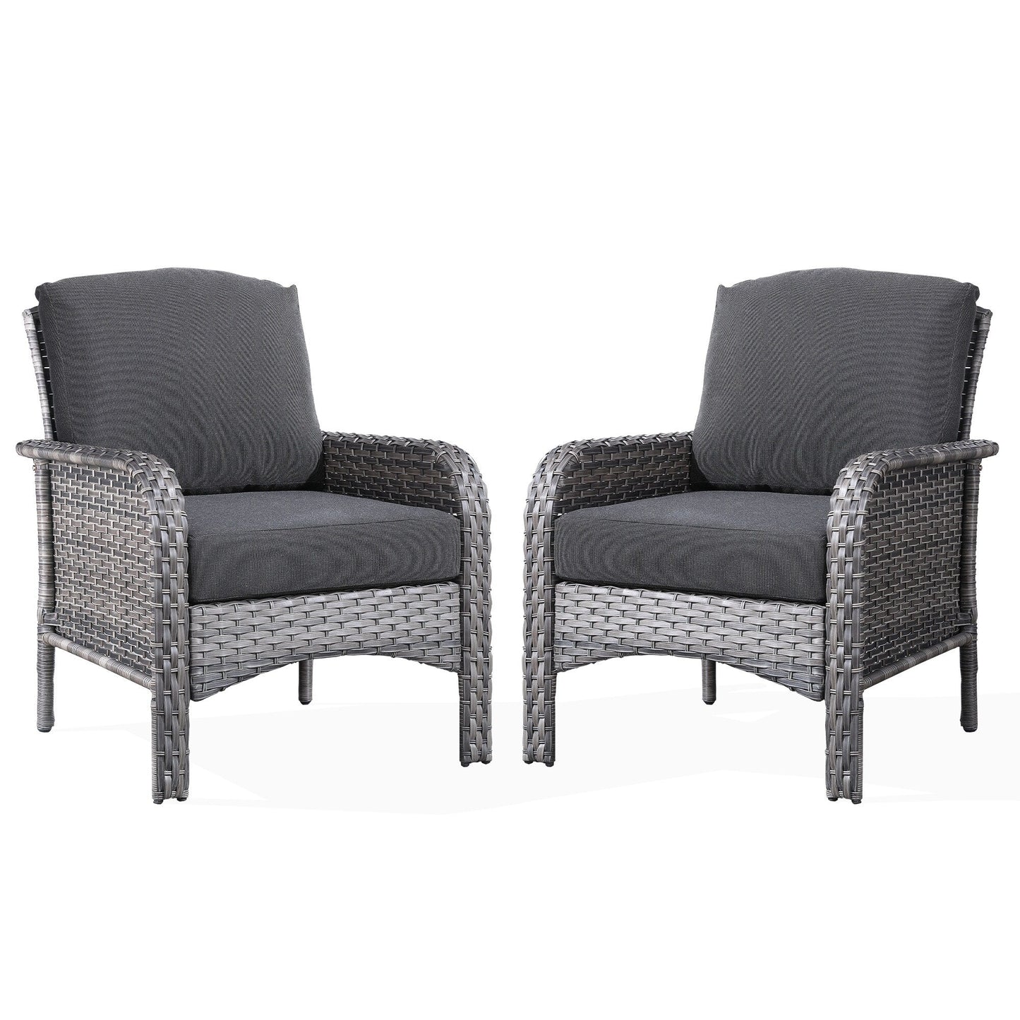 Ensemble de 2 chaises en osier pour meubles de jardin XIZZI