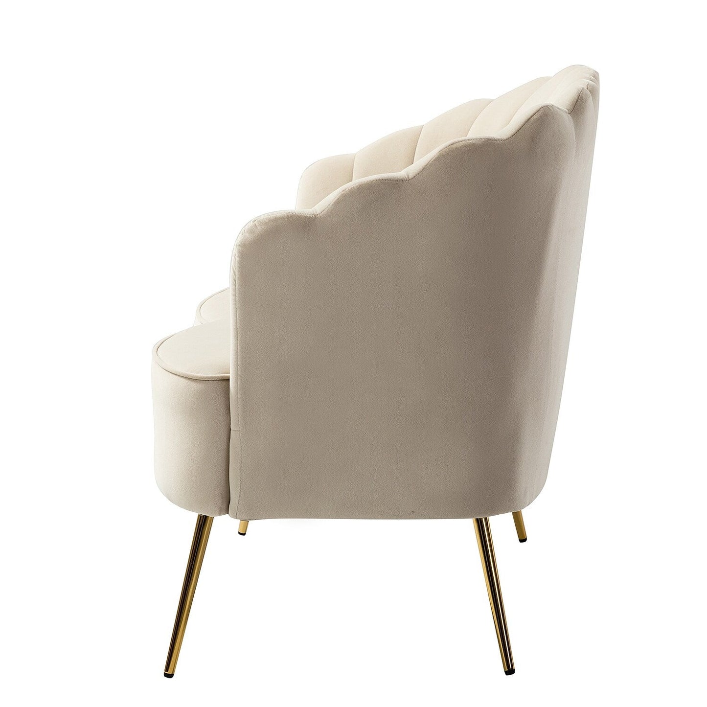 Causeuse Xabier 52'' avec dossier en forme de fleur