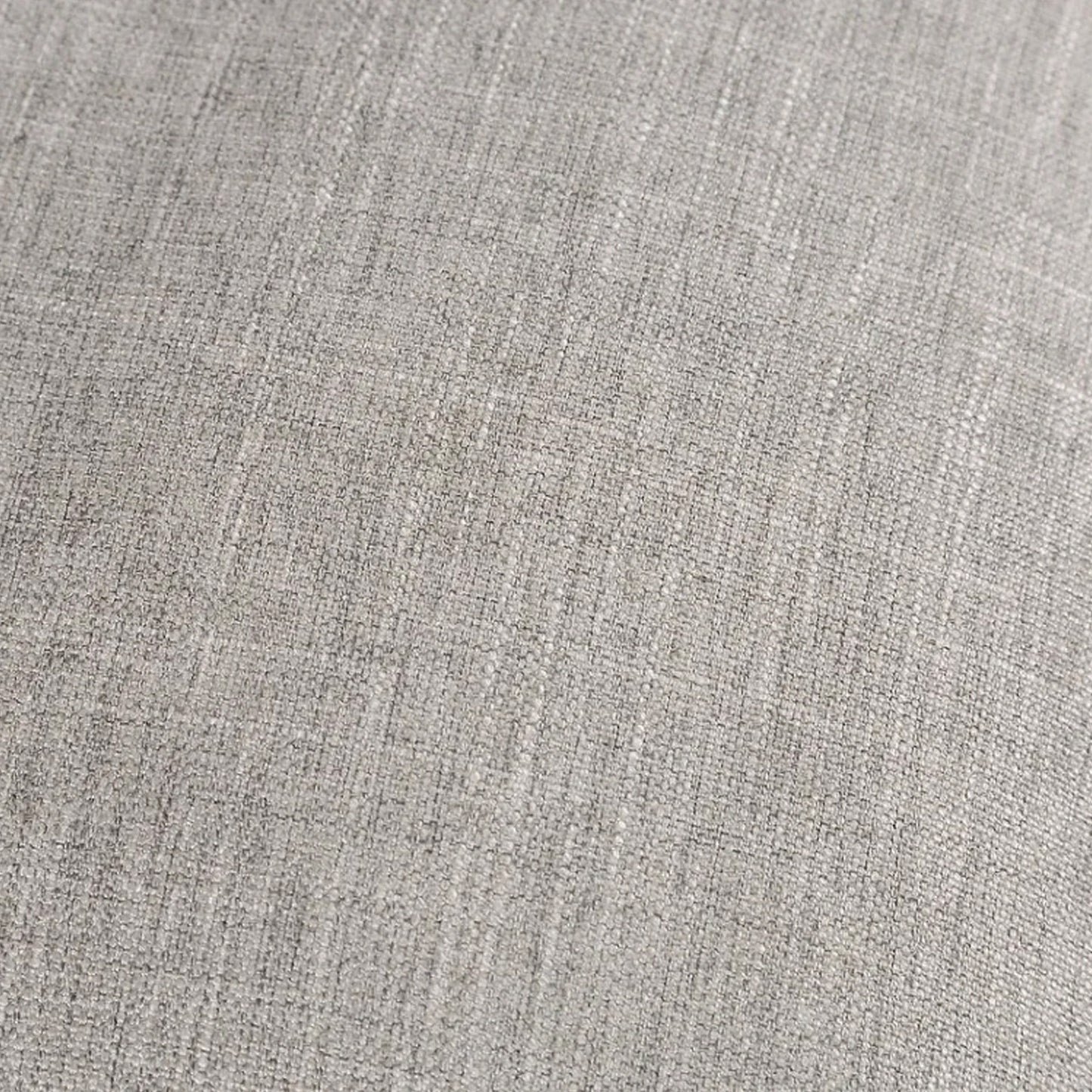 Canapé Yaana avec coussins en plumes mélangées, bois brun foncé, gris, 210 cm