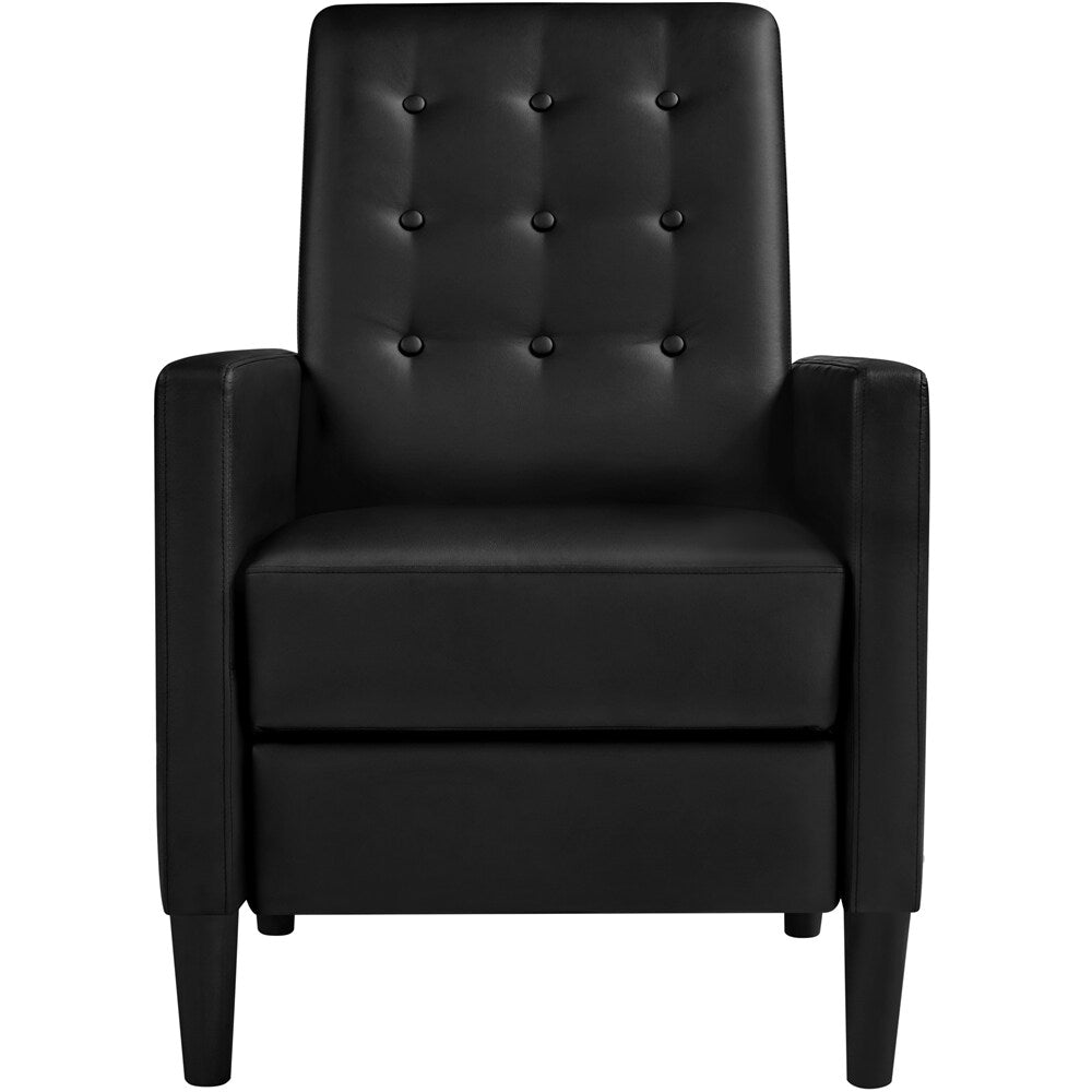 Canapé inclinable moderne en similicuir Yaheetech avec dossier réglable et repose-pieds capitonné