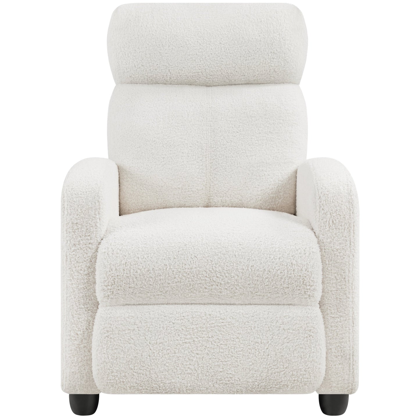 Canapé inclinable rembourré Yaheetech Boucle, fauteuil inclinable réglable, ivoire