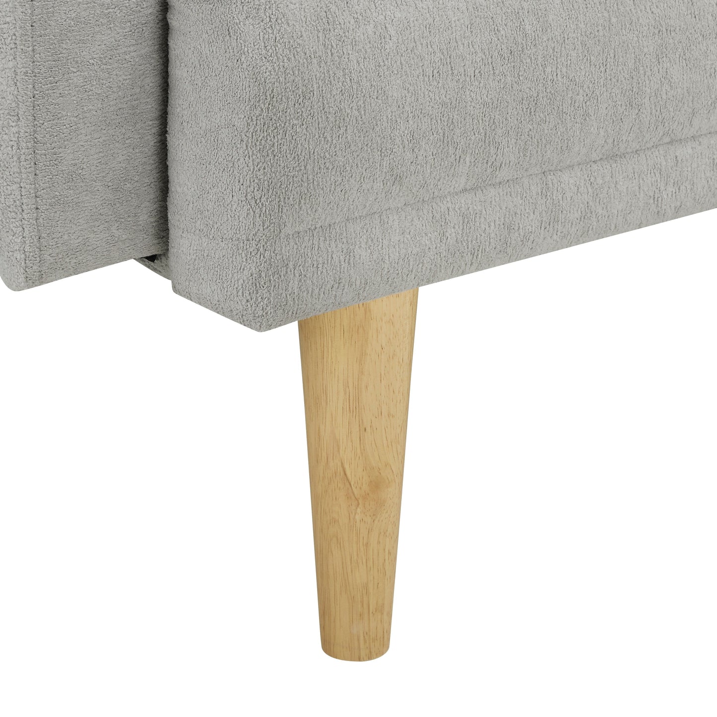 Canapé-lit futon en velours jaune flocon de neige
