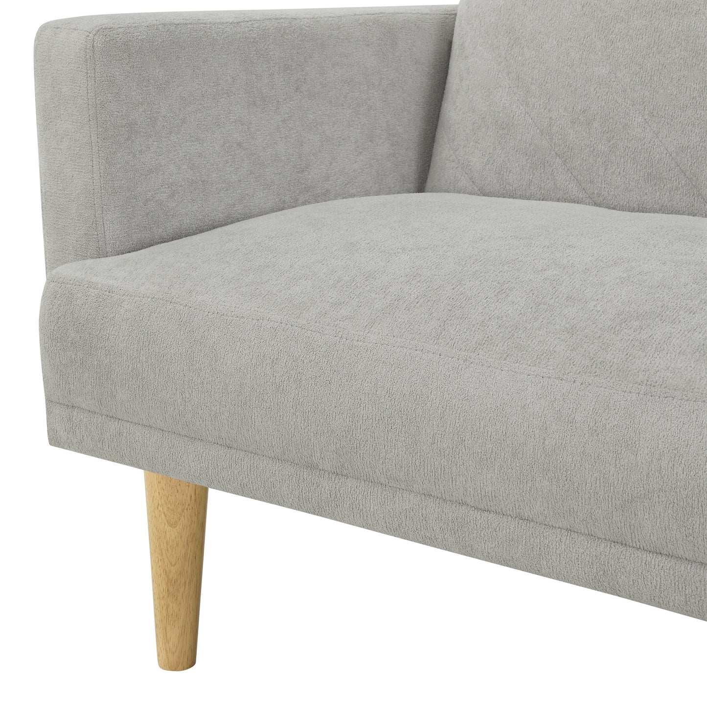 Canapé-lit futon en velours jaune flocon de neige