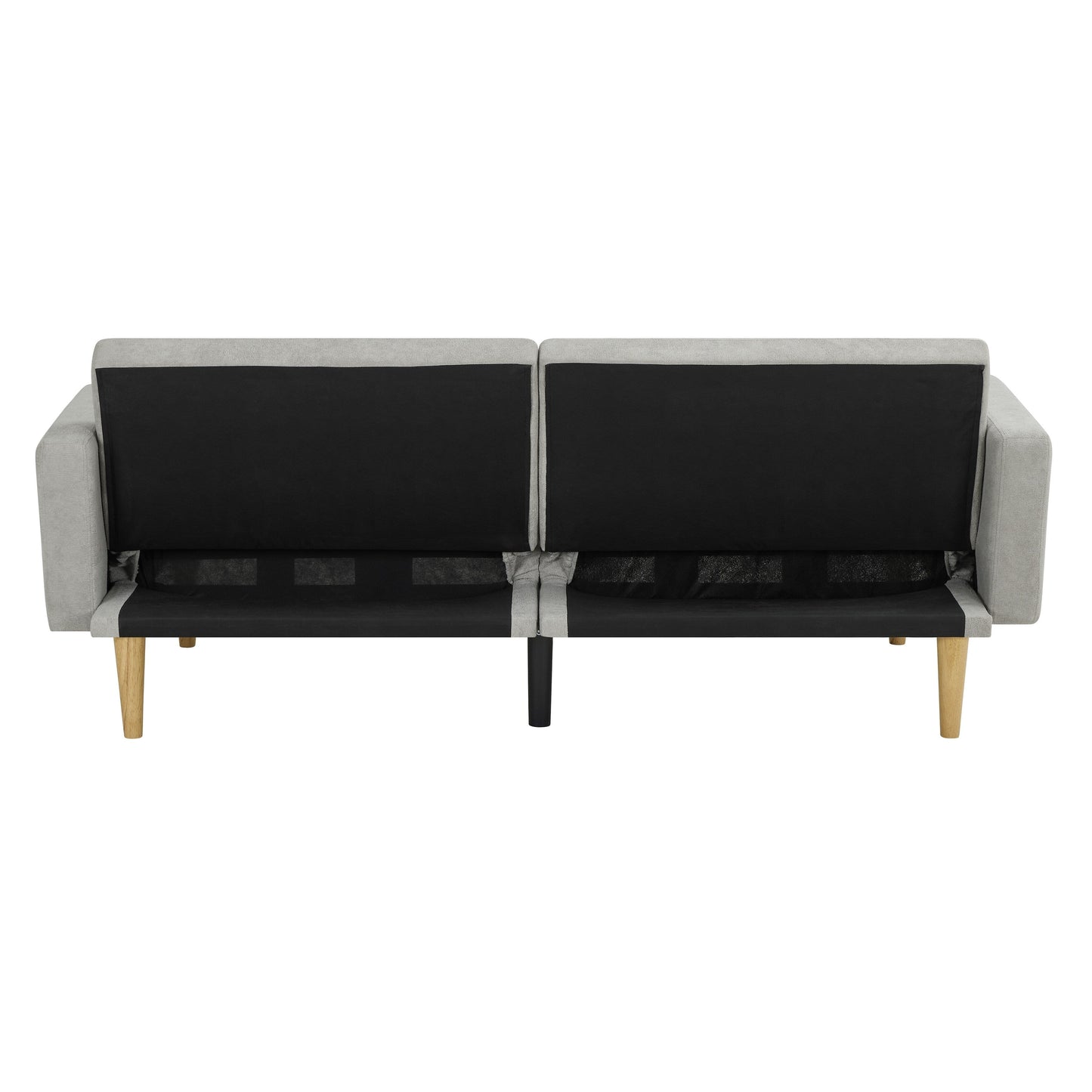 Canapé-lit futon en velours jaune flocon de neige