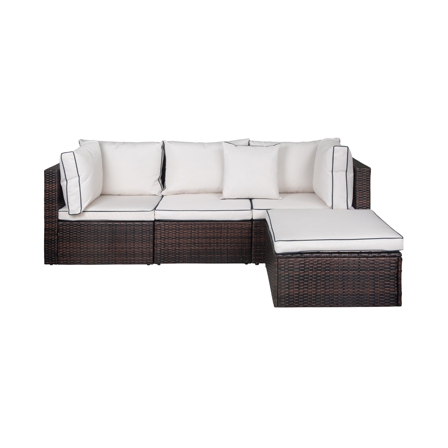 Canapé d'extérieur modulaire York 4 pièces avec coussins