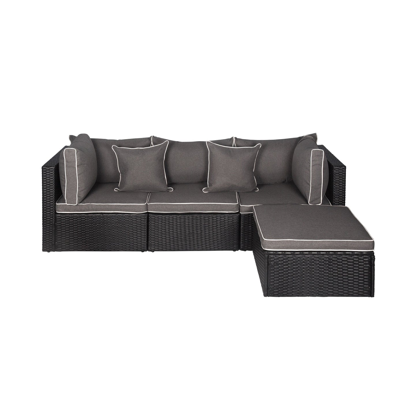 Canapé d'extérieur modulaire York 4 pièces avec coussins