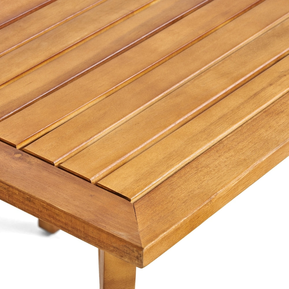 Ensemble de salle à manger d'extérieur carré 5 pièces en bois d'acacia York par Christopher Knight Home