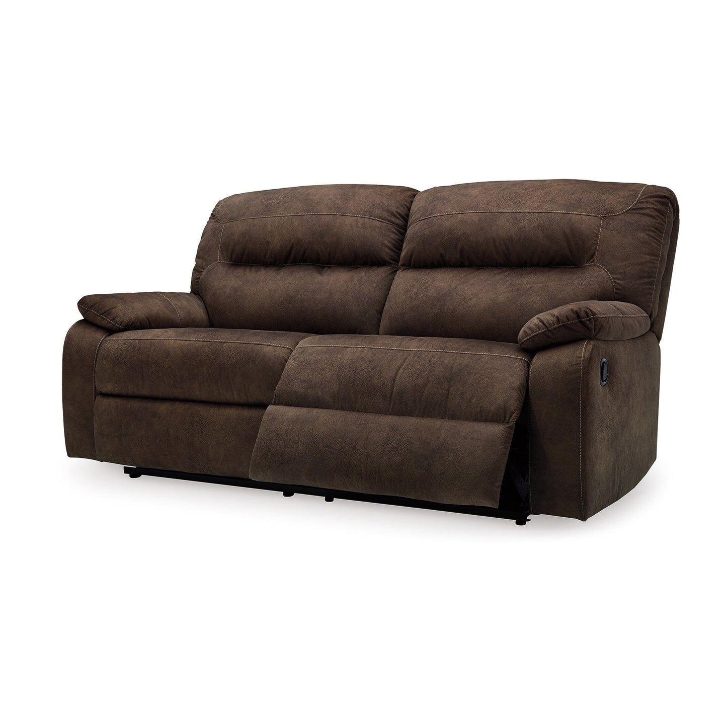 Canapé inclinable manuel 2 places Zano, similicuir marron café, 193 cm