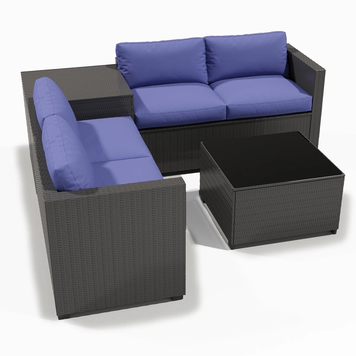 Ensembles de conversation pour patio Zenova, chaises et canapés en rotin et osier, sièges pour meubles de patio