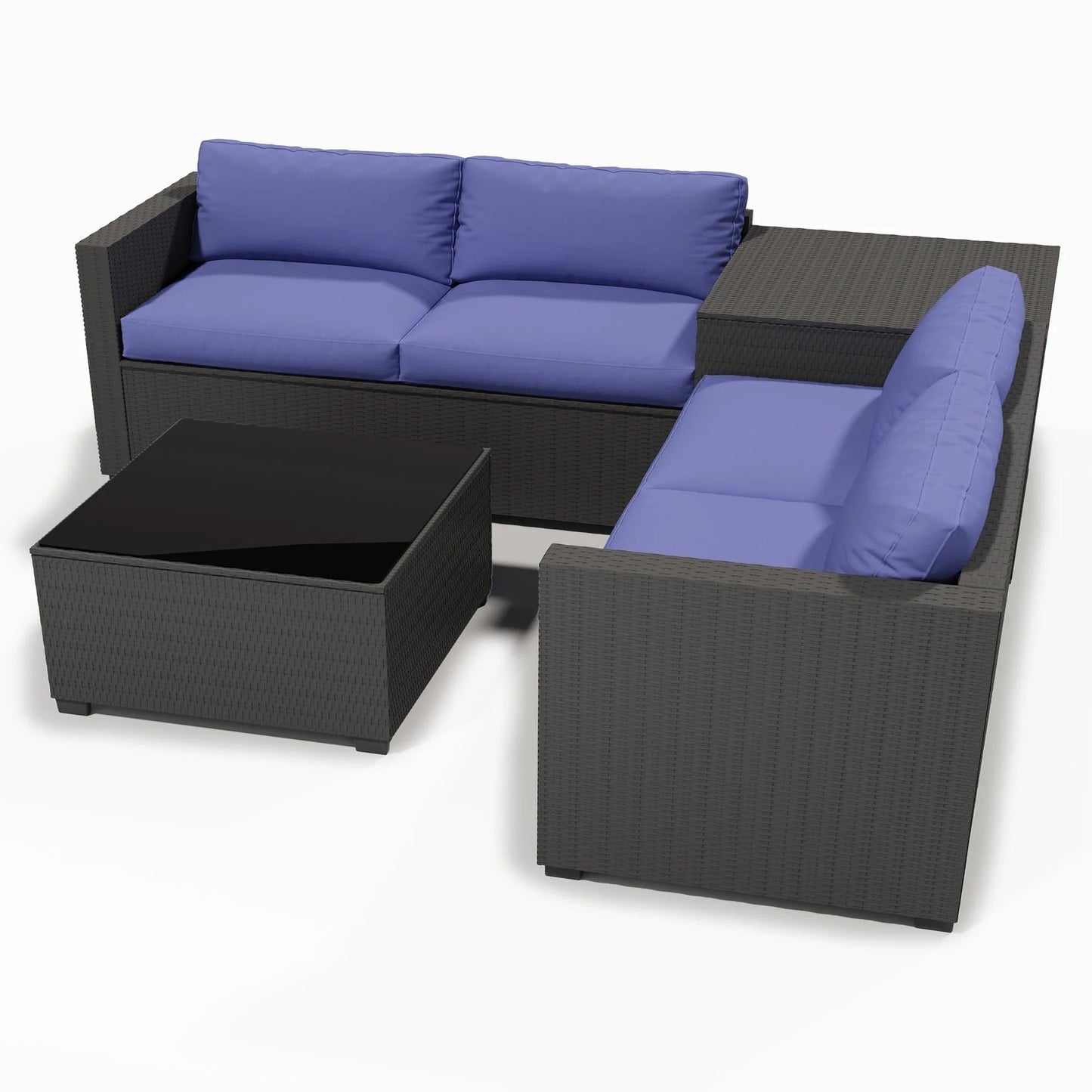 Ensembles de conversation pour patio Zenova, chaises et canapés en rotin et osier, sièges pour meubles de patio