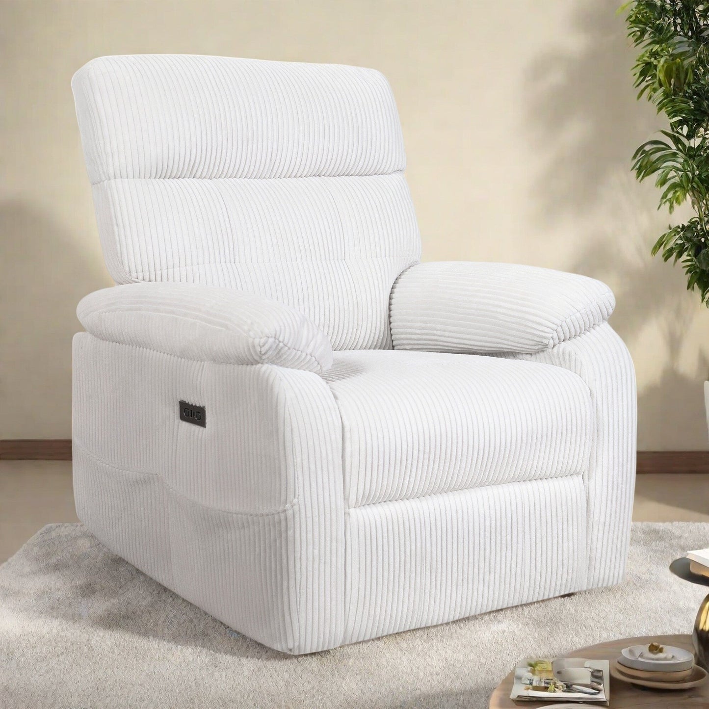 Fauteuil inclinable électrique à gravité zéro avec port USB - Dossier et repose-pieds réglables électriquement, conception ergonomique