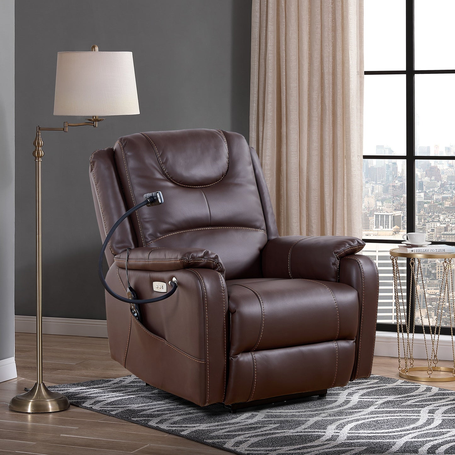Fauteuil inclinable électrique à gravité zéro avec un degré d'inclinaison confortable