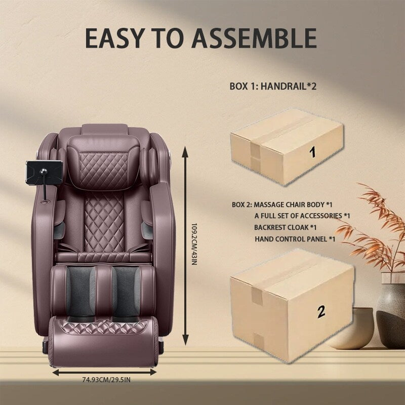 Fauteuil inclinable de massage à gravité zéro avec audio Bluetooth
