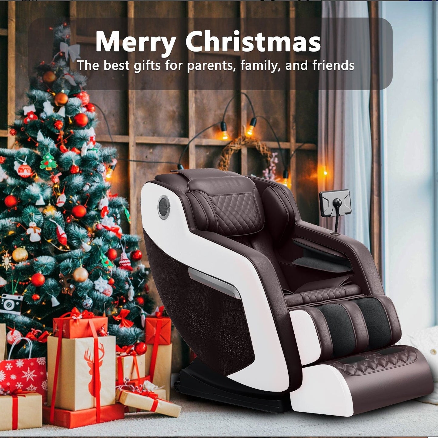 Fauteuil inclinable de massage à gravité zéro avec audio Bluetooth