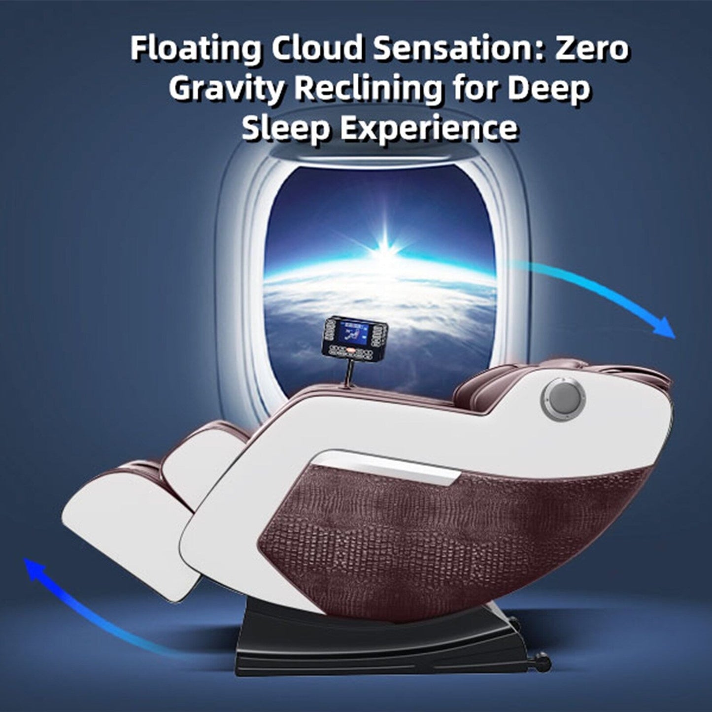 Fauteuil inclinable de massage à gravité zéro avec audio Bluetooth