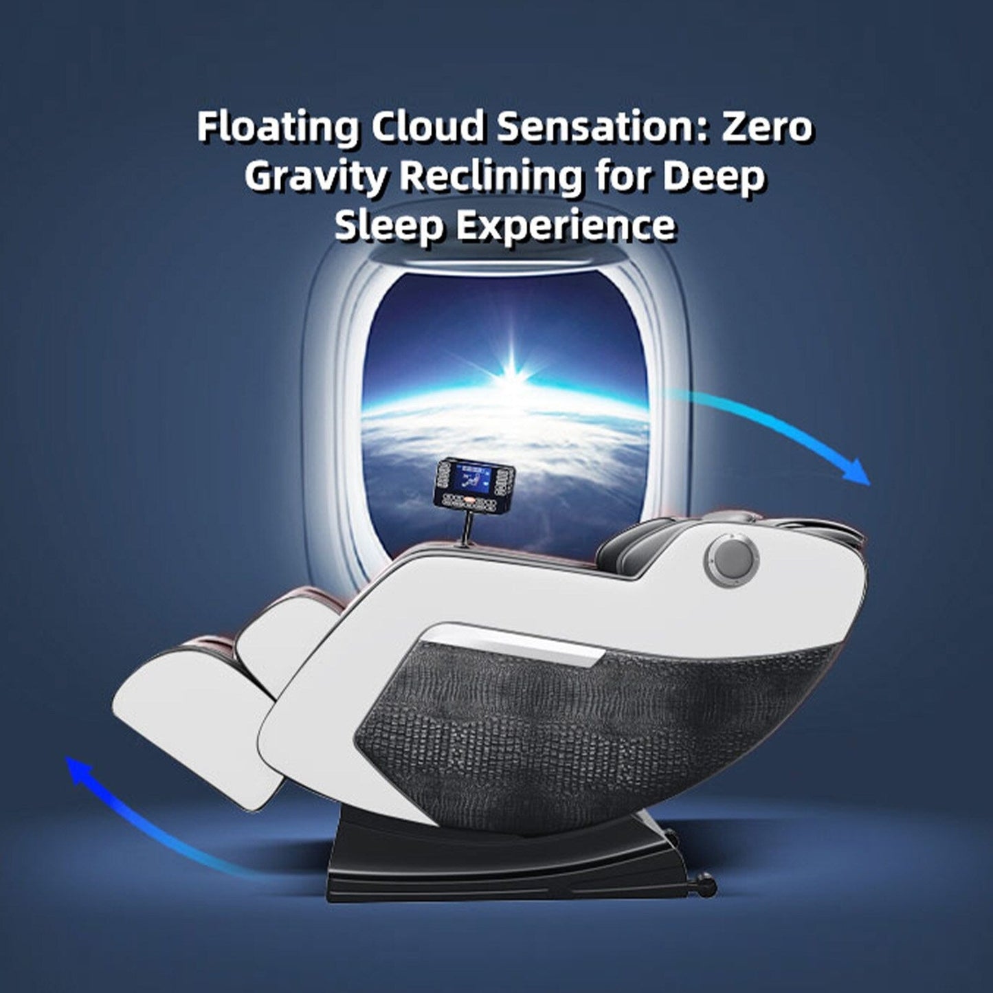 Fauteuil inclinable de massage à gravité zéro avec audio Bluetooth