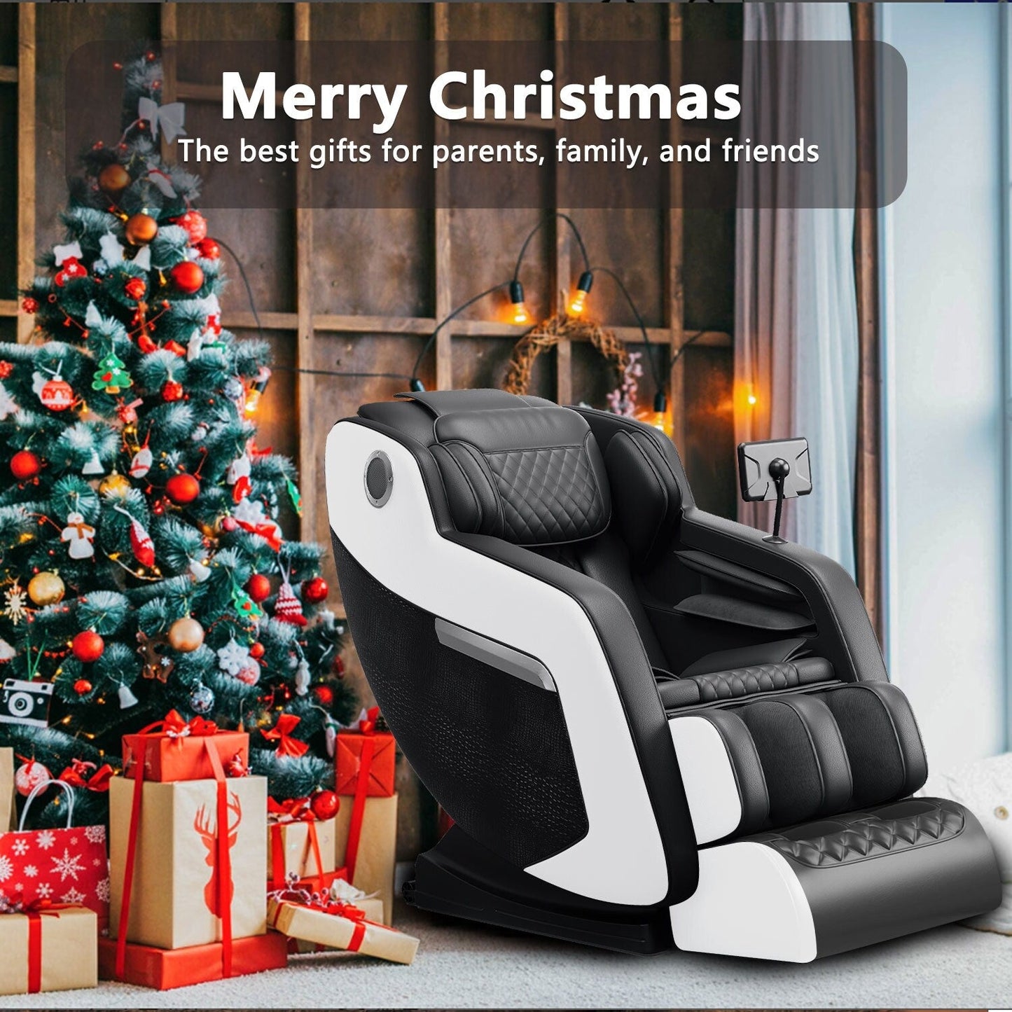 Fauteuil inclinable de massage à gravité zéro avec audio Bluetooth