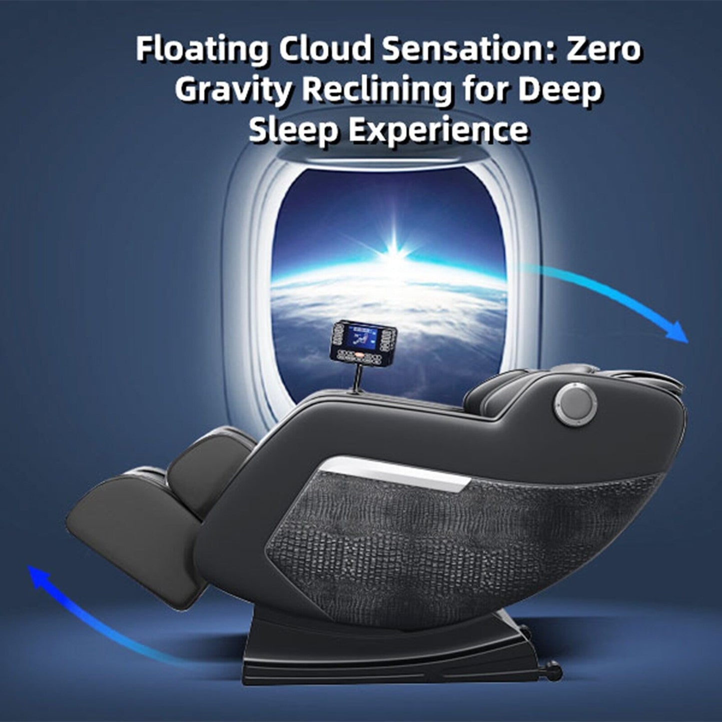 Fauteuil inclinable de massage à gravité zéro avec audio Bluetooth