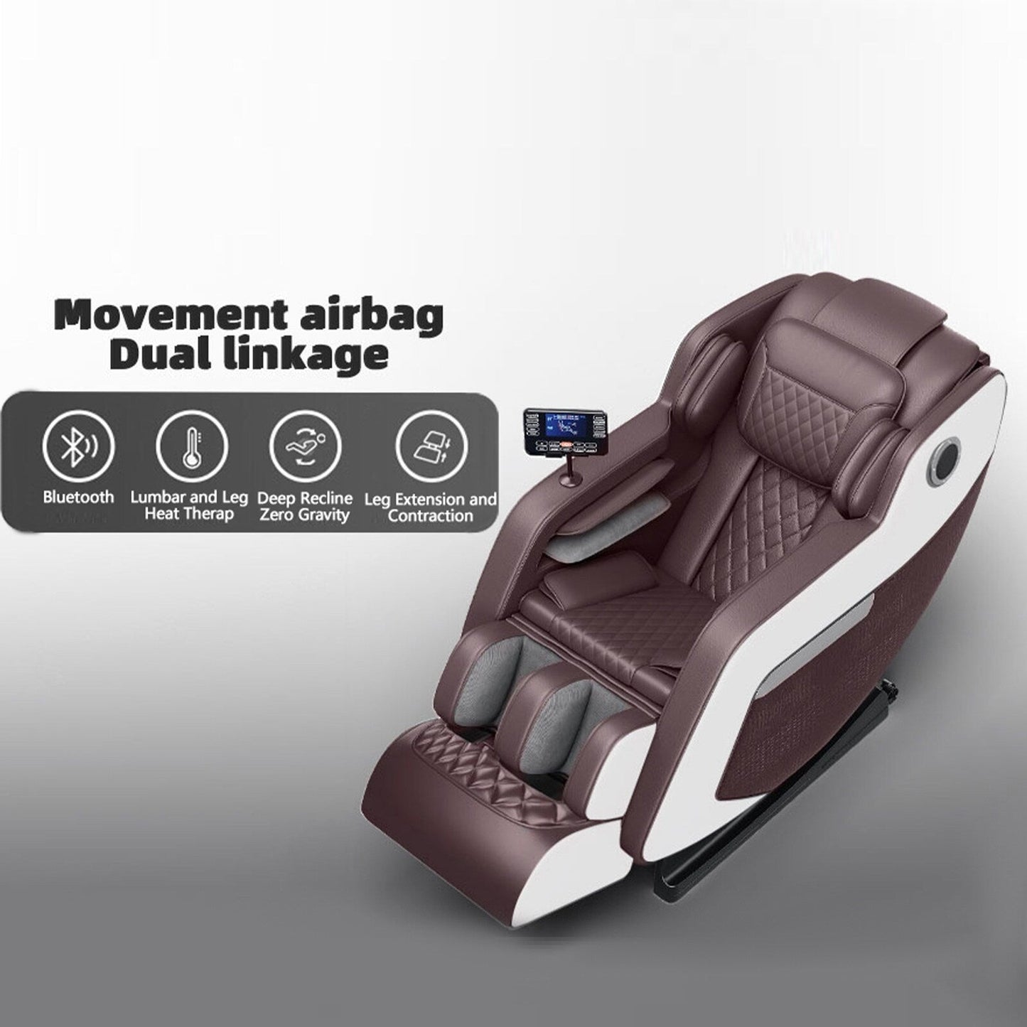 Fauteuil inclinable de massage à gravité zéro avec audio Bluetooth