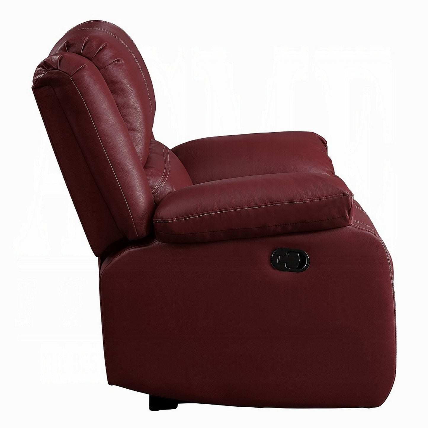 Fauteuil inclinable à bascule manuel Zuru Motion, similicuir rouge foncé moelleux